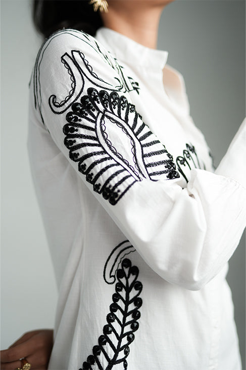 WHITE TOG DRESS