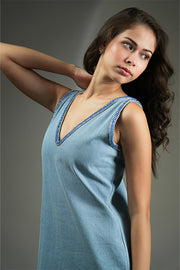 DENIM BLING DRESS