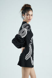 BLACK TOG DRESS