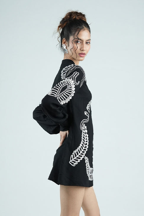 BLACK TOG DRESS