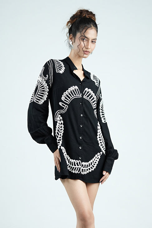 BLACK TOG DRESS